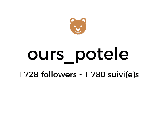 Logo du compte Instagram Ours Potelé, représentant un ours brun souriant ayant partagé un article sur La Sorcière ne Ment Jamais de Marcella sophrologue à Paris